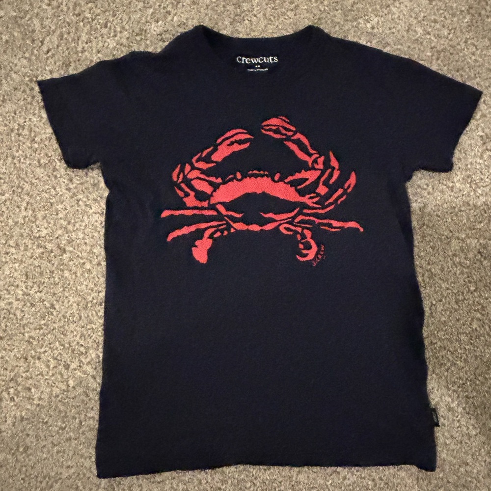 J. Crew Crewcuts Navy Tee with Red Graphic